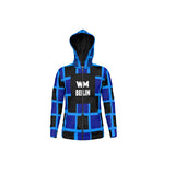 Carrés Couleur: Hoodie: Blueberry Blue Black