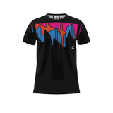 Desert Sky: Cut And Sew All Over Print T Shirt: Pink Orange Blue Black