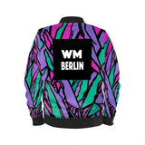 Sumac Vénéneux:Mens Bomber Jacket:Black Purple Mint Green