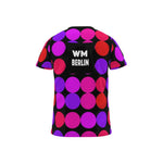 À Pois:Cut And Sew All Over Print T Shirt:Purple, Pink, Grape, Blood Red