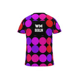À Pois:Cut And Sew All Over Print T Shirt:Purple, Pink, Grape, Blood Red