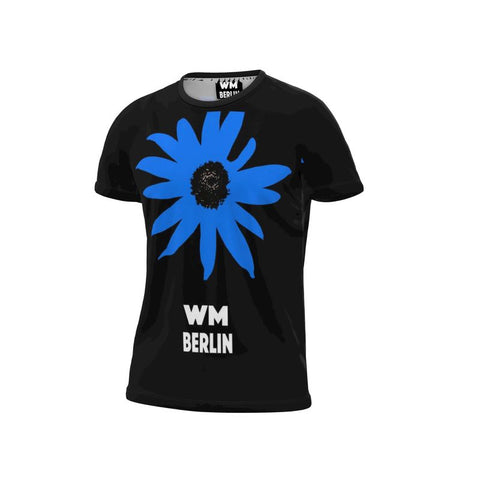 Fleurs pour vous:Etoile filante:Blue:Cut And Sew All Over Print T Shirt